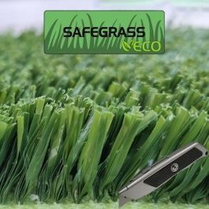 PLAYGRASS ECO Safegrass, konstgräs, rulle skuren, bredd 4 m - Rulle skuren - bild 1