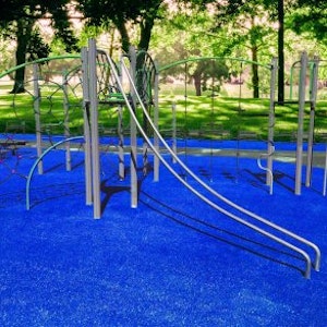 PLAYGRASS ECO Safegrass BLÅ, konstgräs, 60 m² rulle, bredd 2 m - bild 2