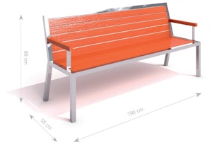Stainless steel bench 08