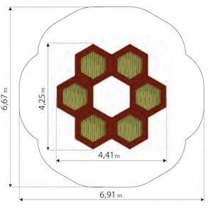 Trampoline HEXO 6A