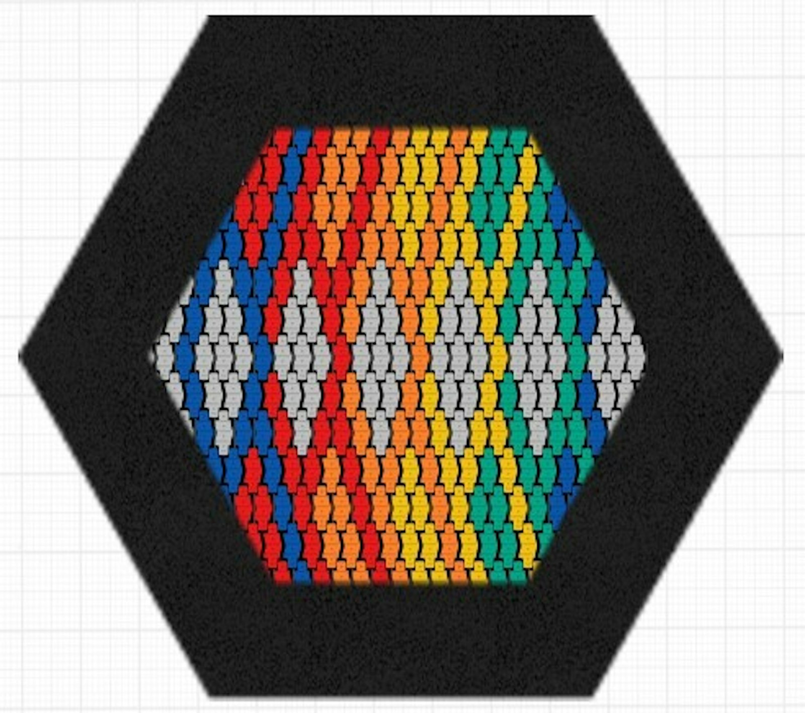 Trampoline Hexo RAINBOW PATTERN