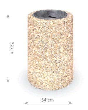 Concrete trash bin 07