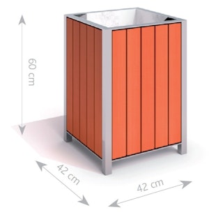 Steel trash bin 08