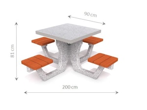 Concrete picnic table 01
