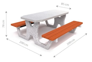 Concrete picnic table 02