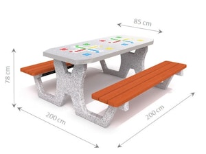 Concrete table for ludo game 02
