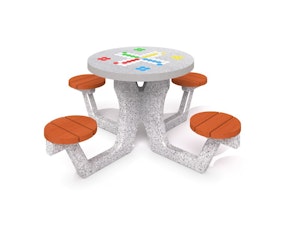 Concrete table for ludo game 03