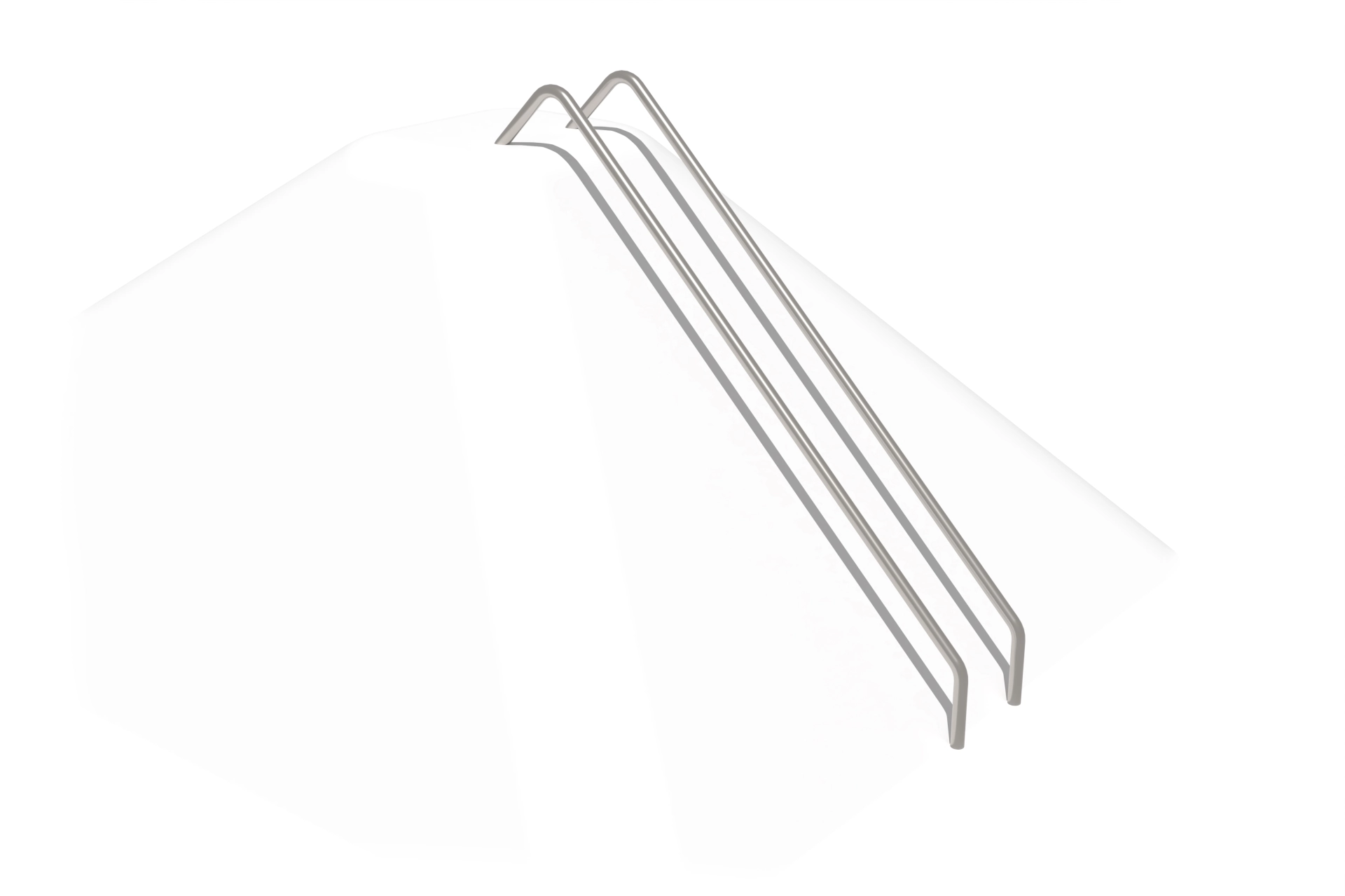 Glidstolpar på vallar i rostfritt stål (2,30m)