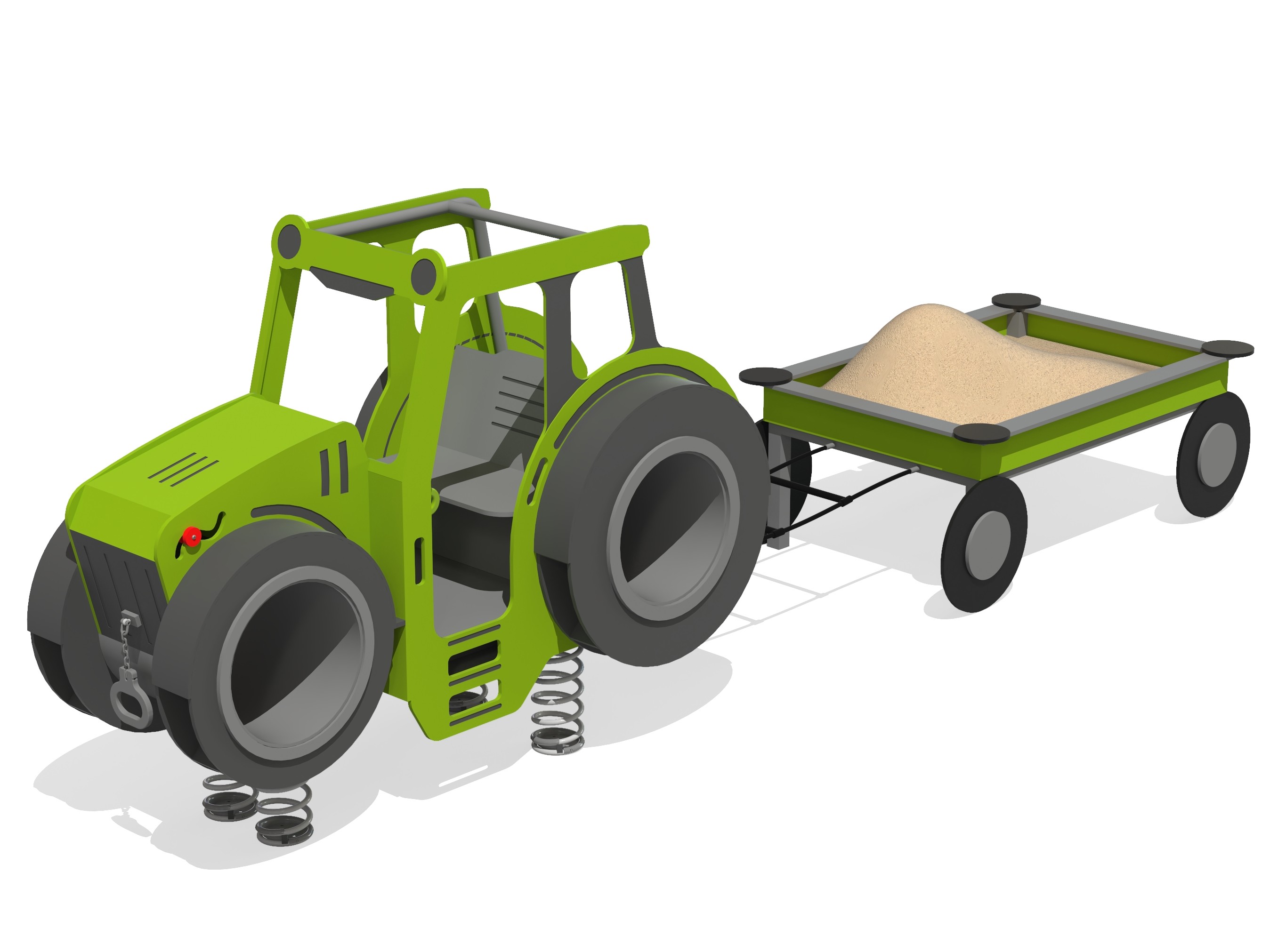 Fjädergunga TRACTOR with trailer