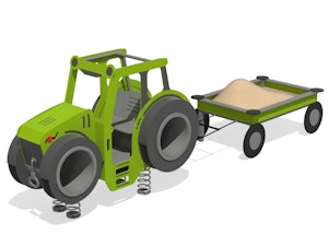 Fjädergunga TRACTOR with trailer - bild 1