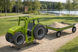 Fjädergunga TRACTOR with trailer - bild 4