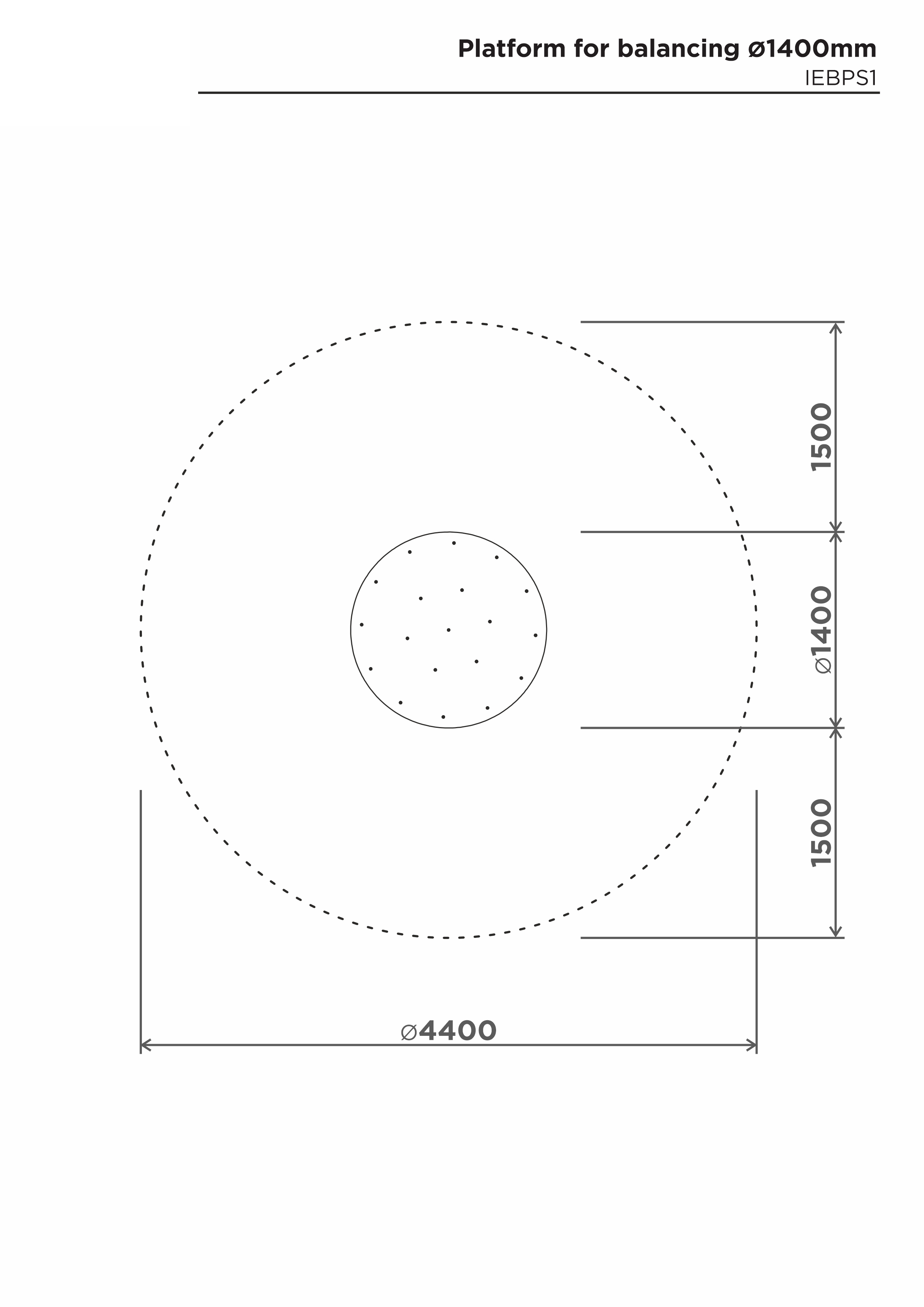 Balansplattform d-1400mm – säkerhetsyta