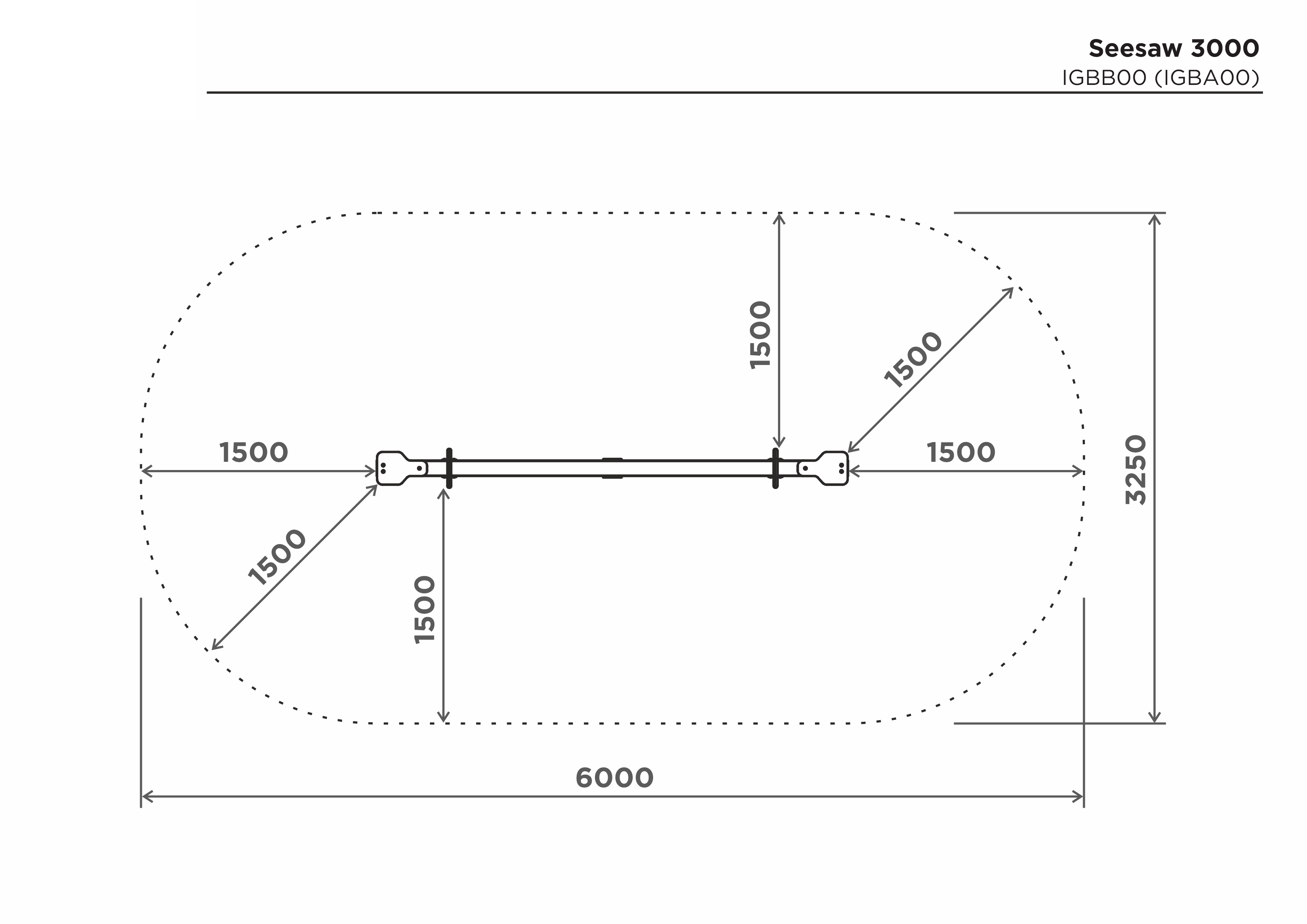 Gungbräda 3000mm – säkerhetsyta