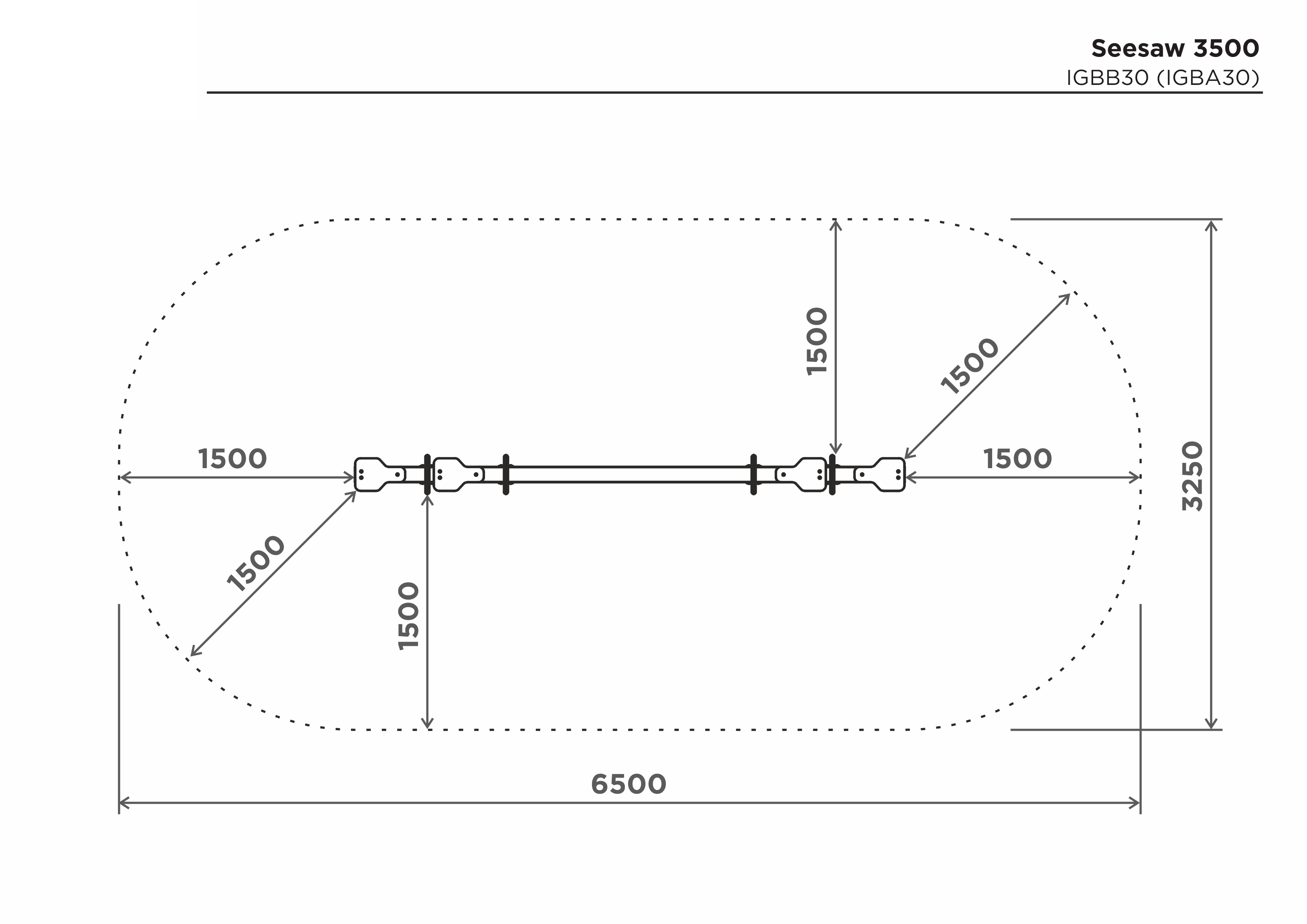 Gungbräda 3500mm – säkerhetsyta