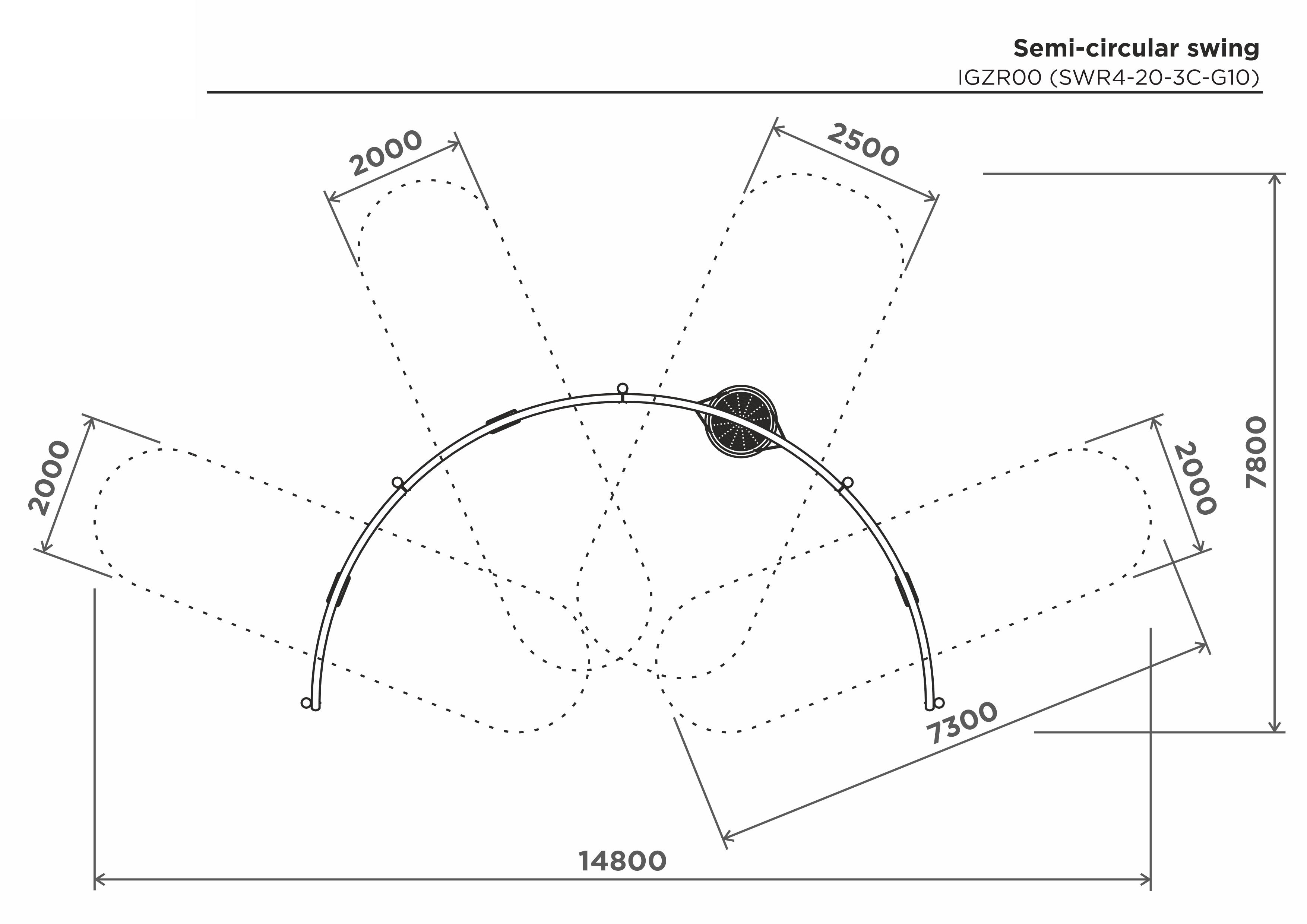 Halvcirkelgunga SWR4-20-3C-G10 – säkerhetsyta