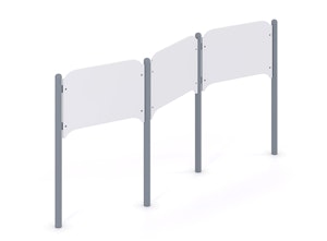 Stolpsats för 3 paneler (sicksack) - bild 1