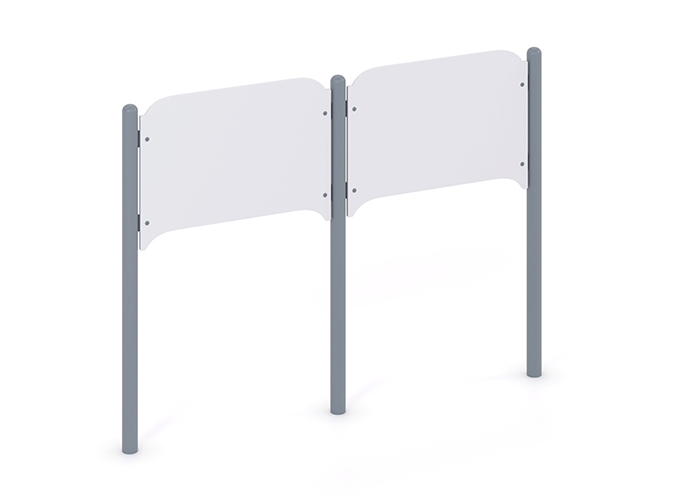 Stolpsats för 2 paneler