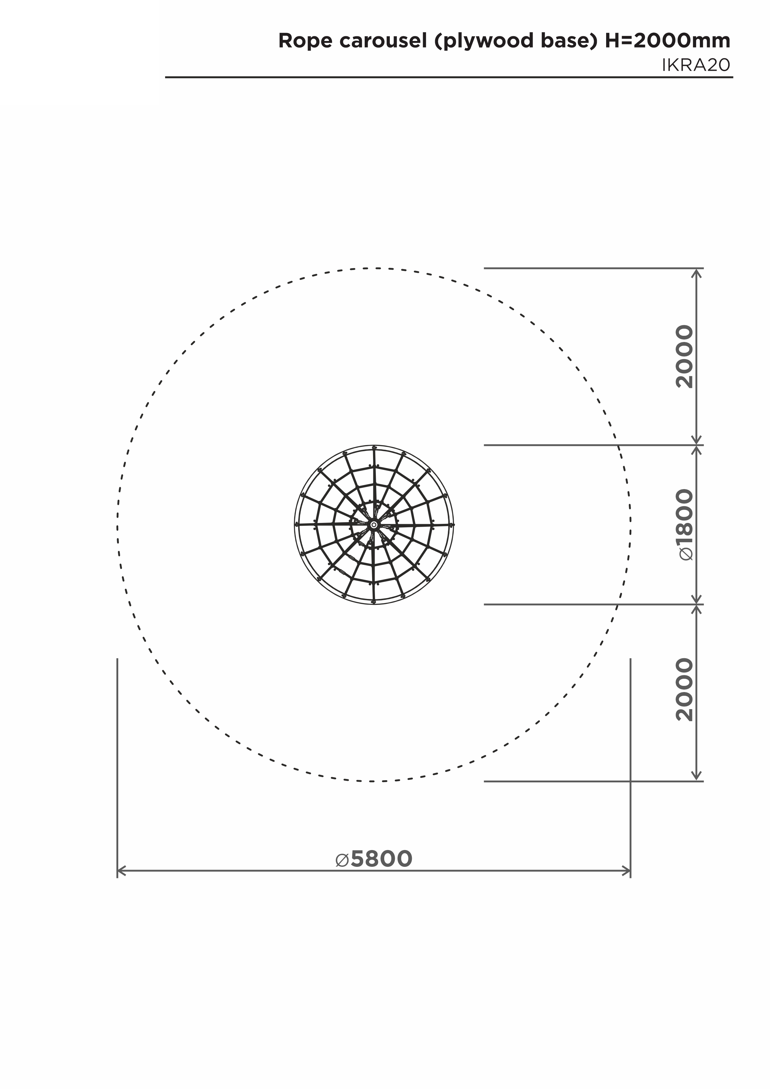 Repkarusell (plywoodbas) H=2000mm – säkerhetsyta