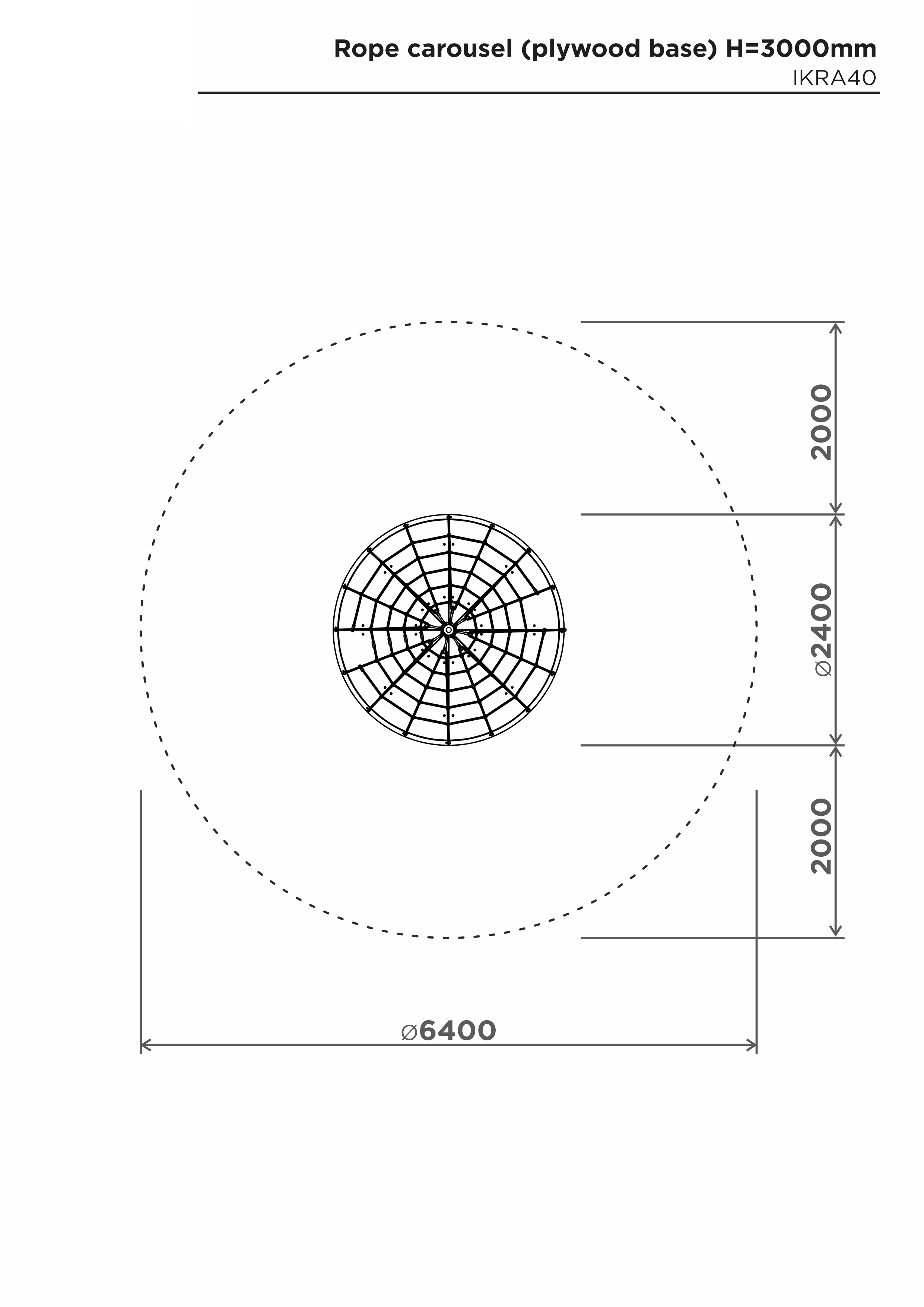 Repkarusell (plywoodbas) H=3000mm – säkerhetsyta