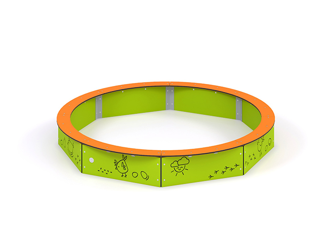 Åttakantig sandlåda, d-2200 (HDPE)