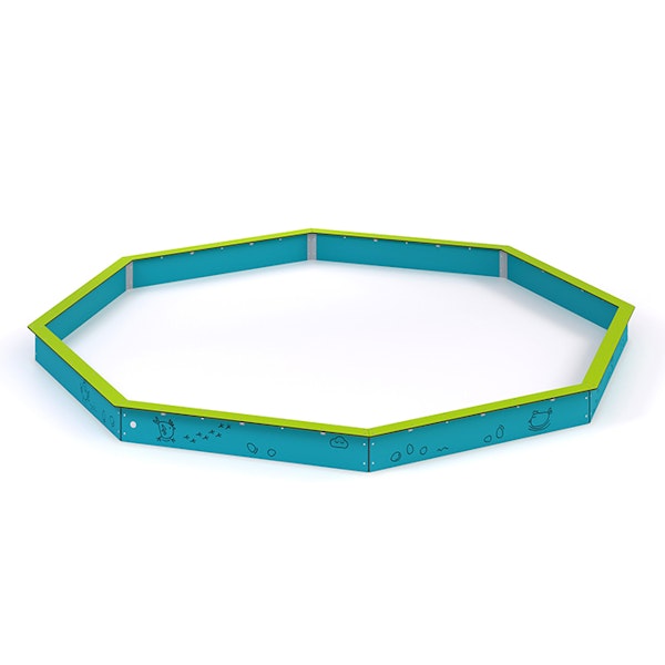 Åttakantig sandlåda, d-5000 (HDPE)