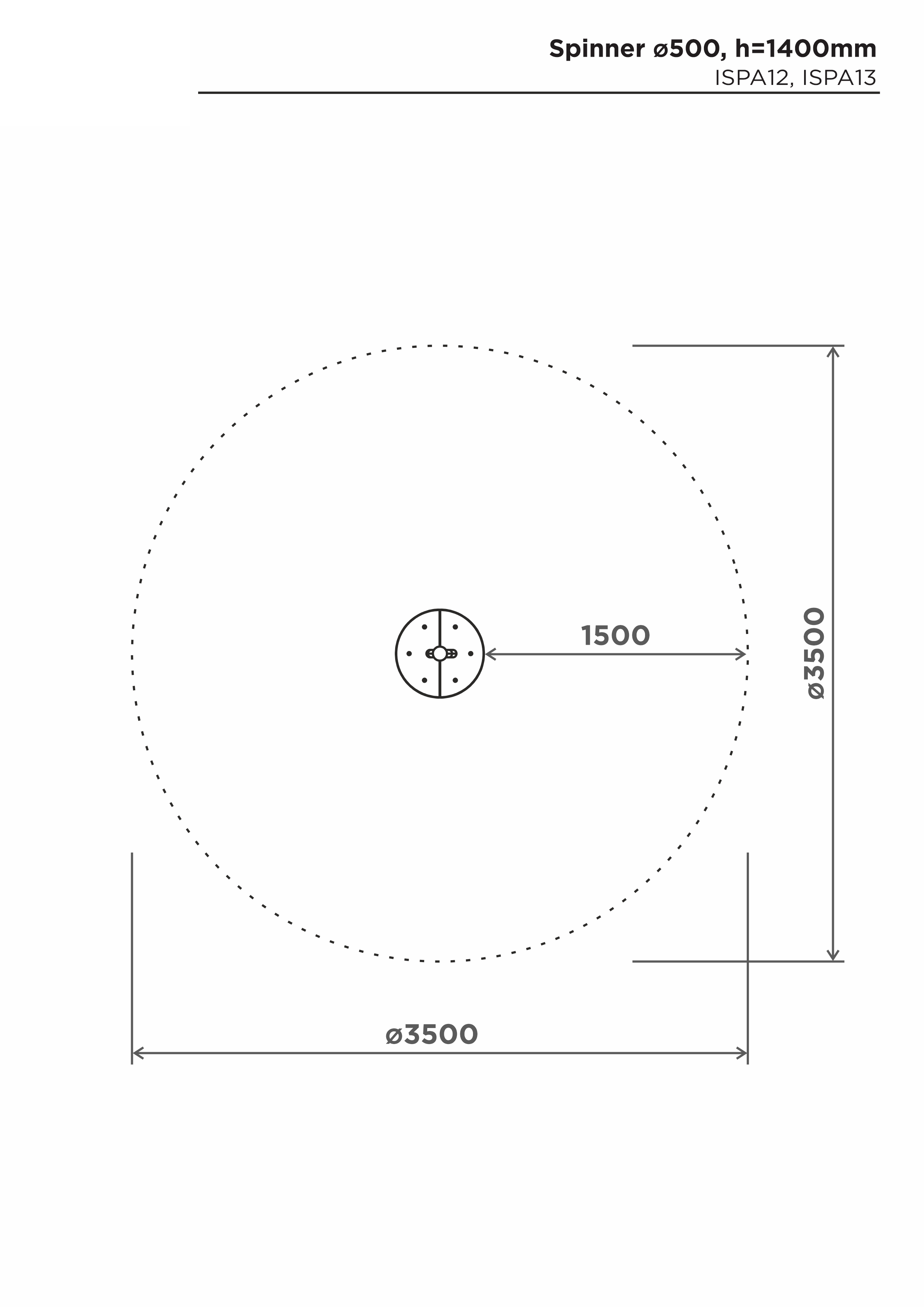 Vågkarusell H=1400mm, pulverlackerad – säkerhetsyta