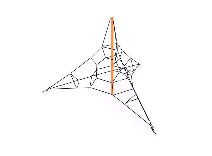 Triangulär klätterpyramid i rep H-3000 mm