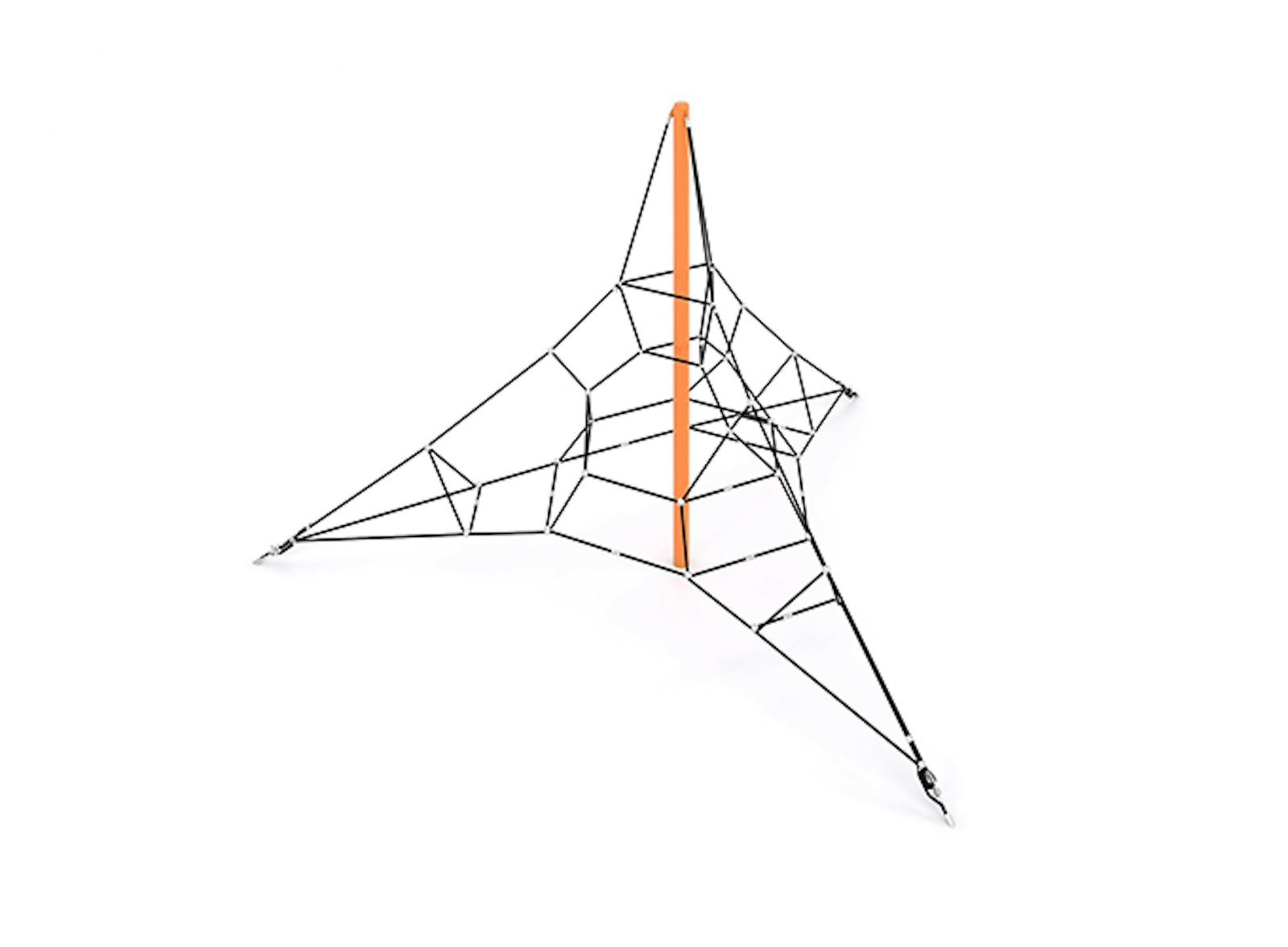 Triangulär klätterpyramid i rep H-3000 mm
