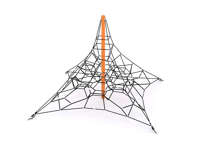 Tetraeder-klätterpyramid i rep H-3000mm