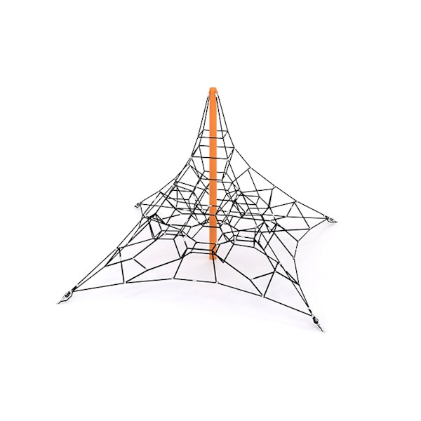 Tetraeder-klätterpyramid i rep H-3000mm