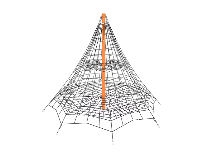 Åttakantig klätterpyramid i rep H-6000 mm