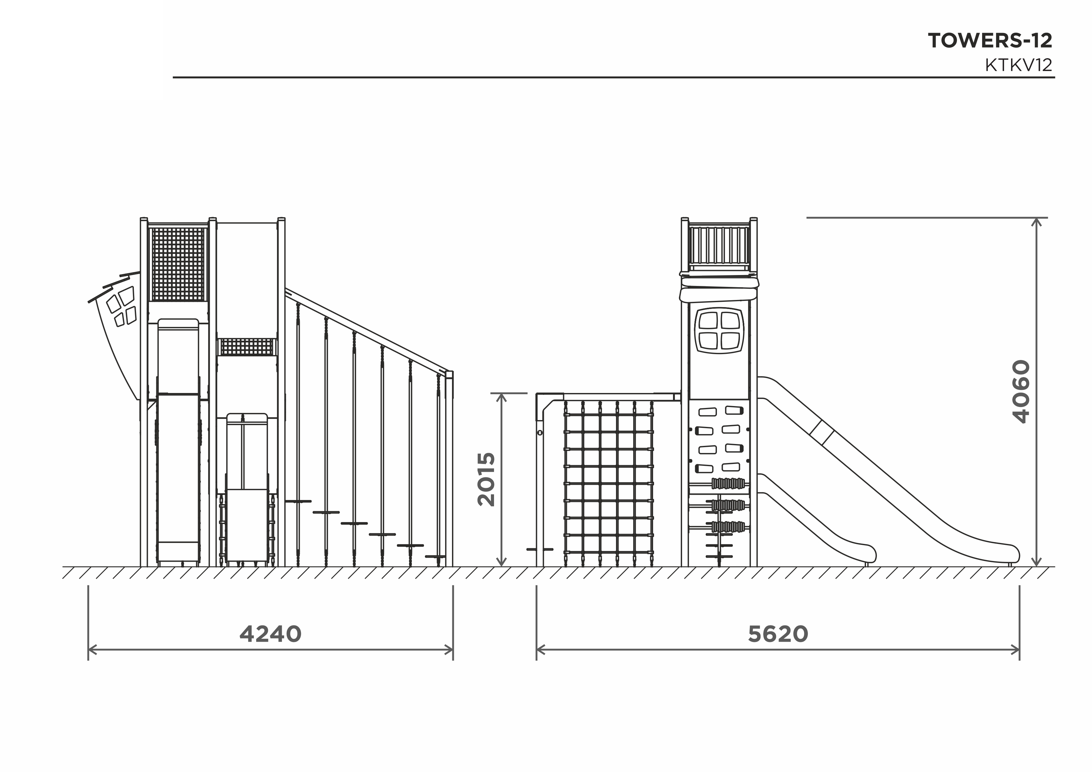 Lekställning TOWERS-12 – sidovy