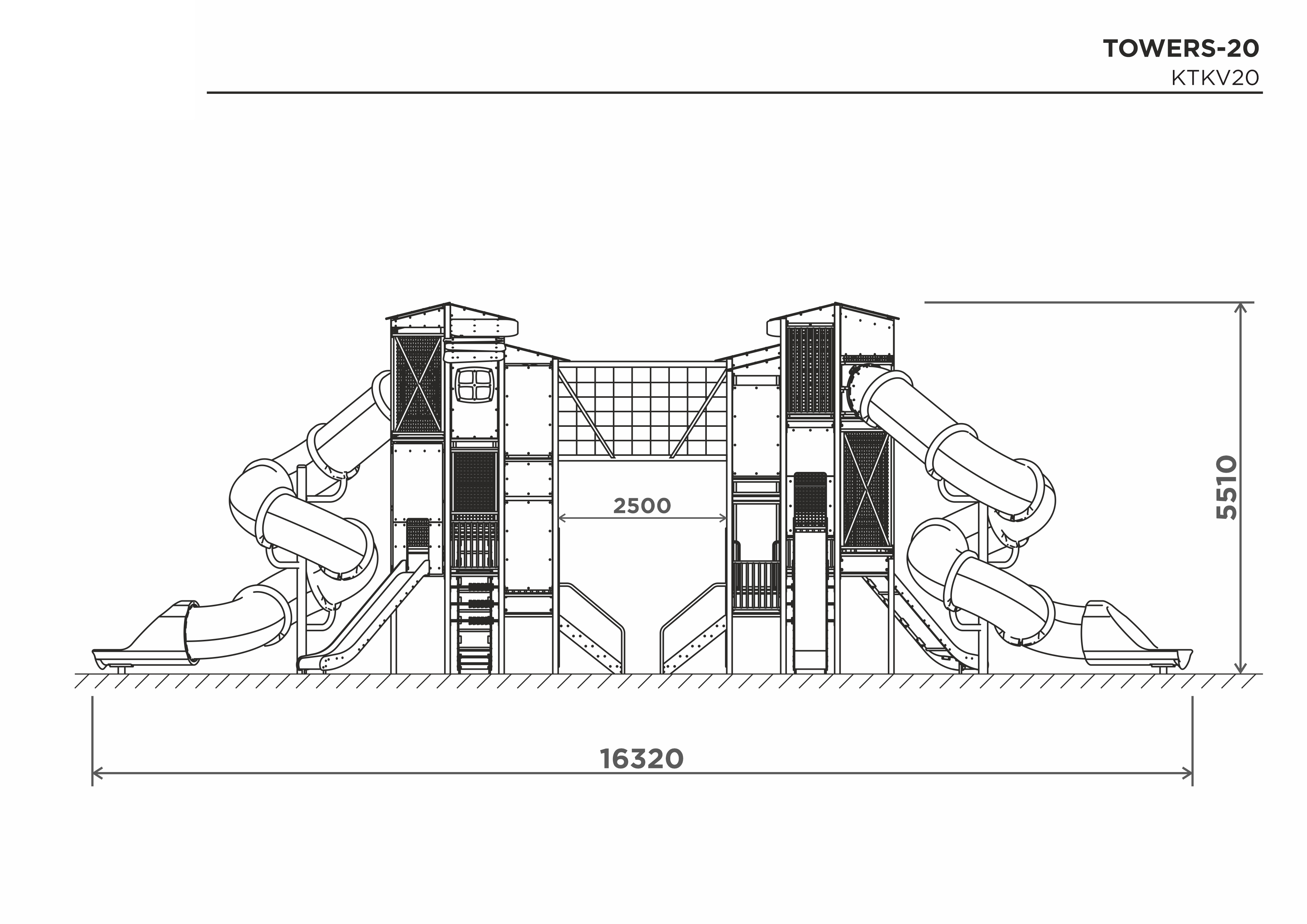 Lekställning TOWERS-20 – sidovy