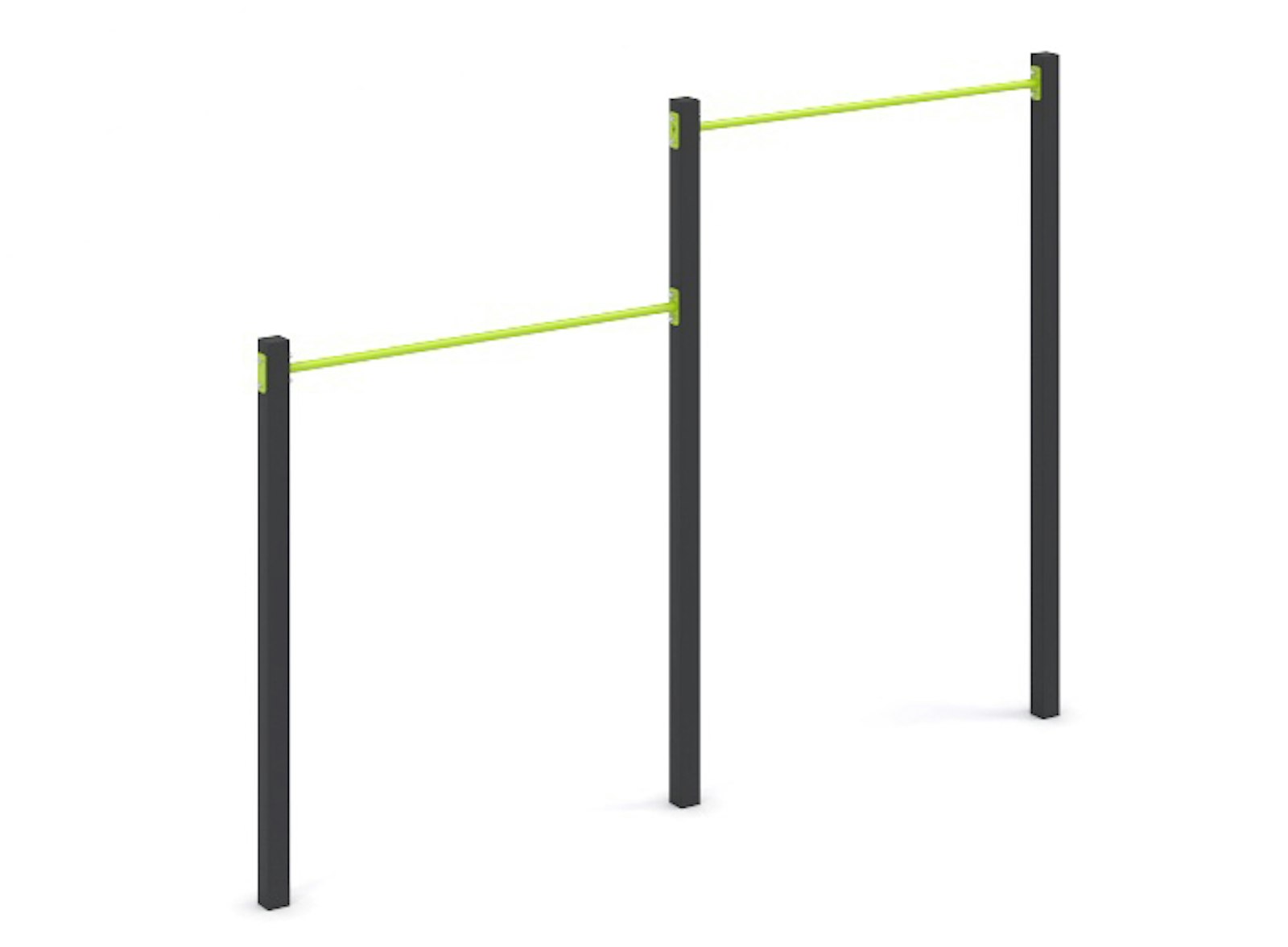 Utegym med två räck 1500mm
