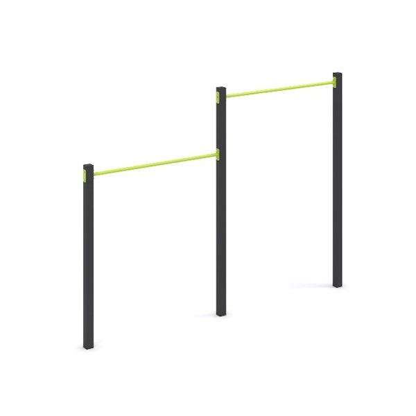 Utegym med två räck 1500mm