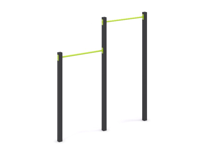 Utegym med två räck 1000mm