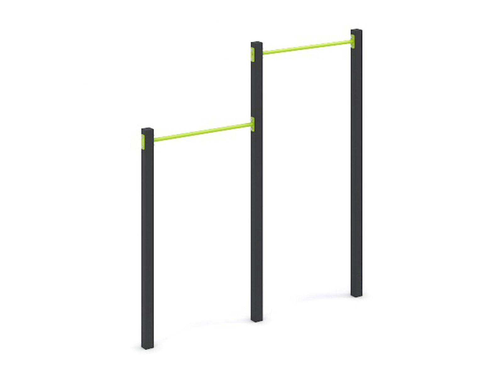 Utegym med två räck 1000mm