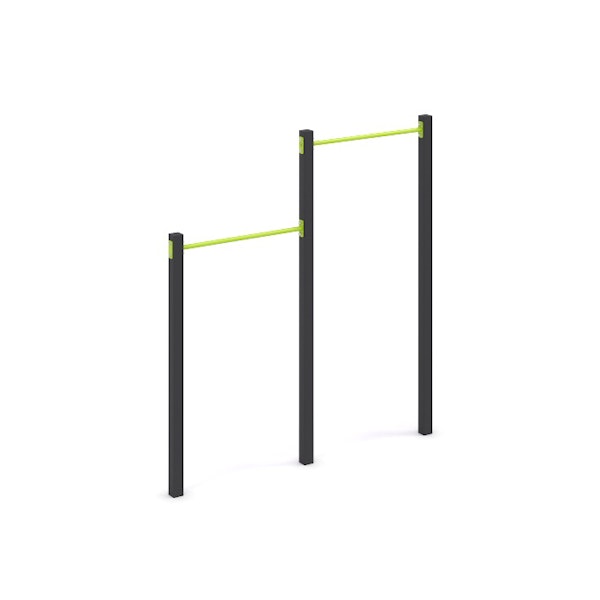 Utegym med två räck 1000mm