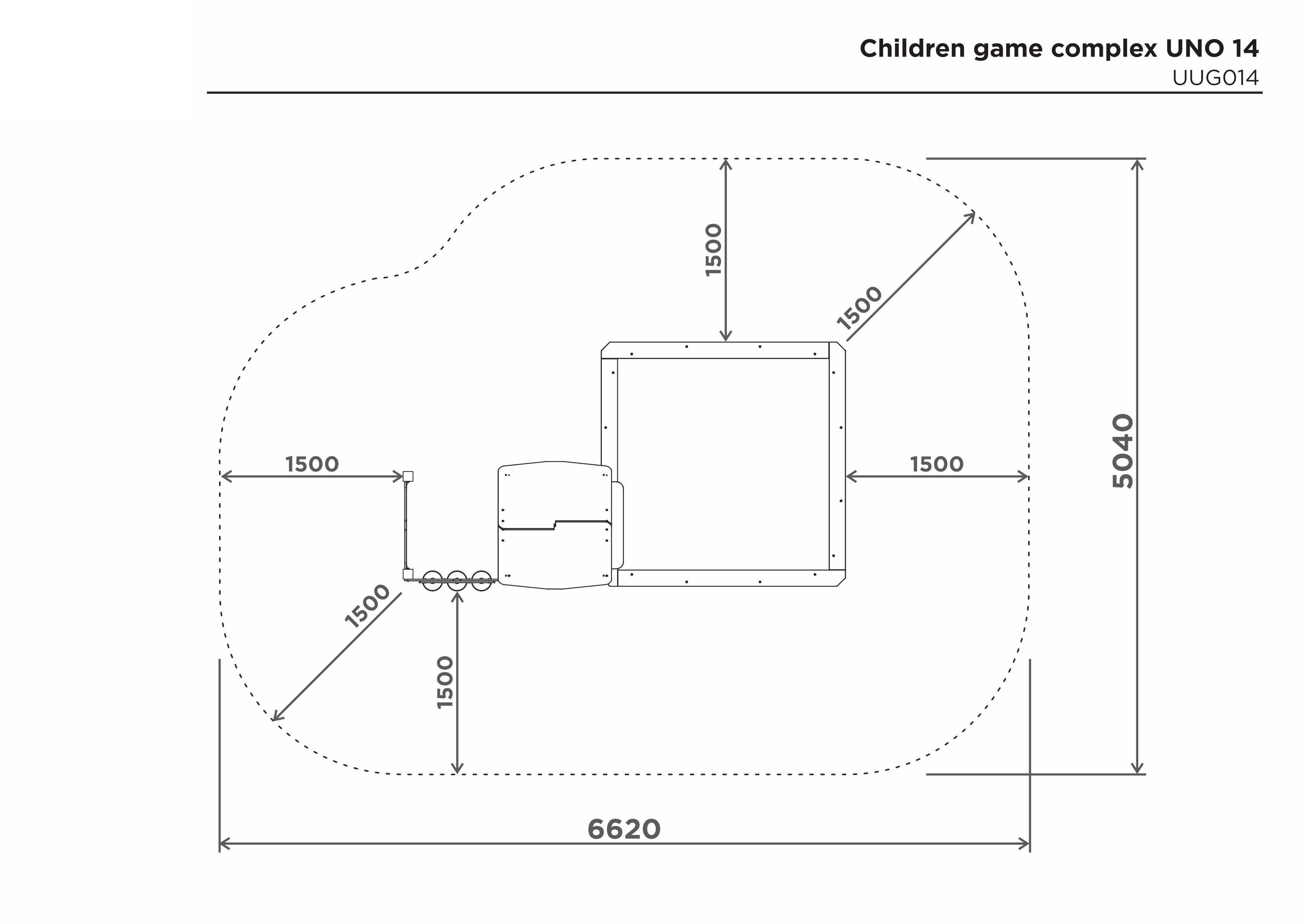 Sandlåda 2000*2000mm med lekmodul – säkerhetsyta