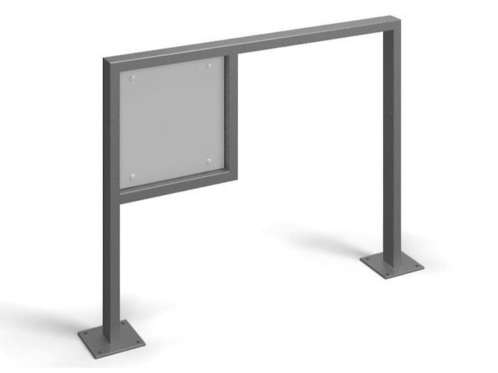 Cykelställ, 2 platser, med reklampanel