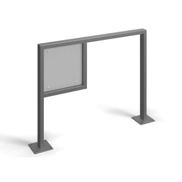 Cykelställ, 2 platser, med reklampanel