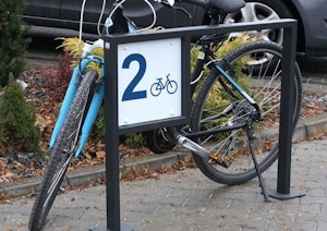 Cykelställ, 2 platser, med reklampanel - bild 3