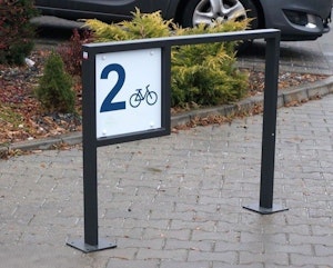 Cykelställ, 2 platser, med reklampanel - bild 4
