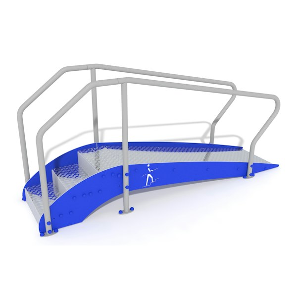 Gångbana med ramp och trappa