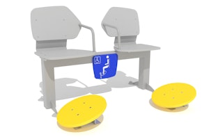 Sittbänk med dubbla Böhlers vristrotationsplattor - bild 1