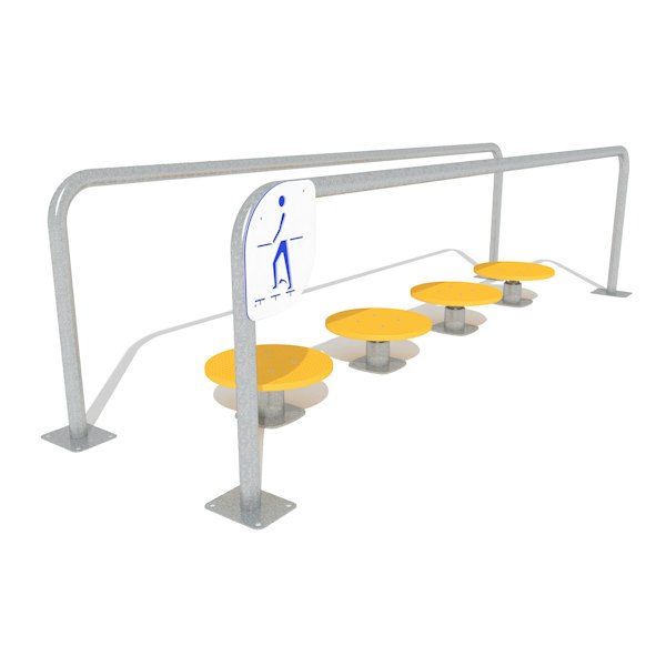 Moving obstacle walkway