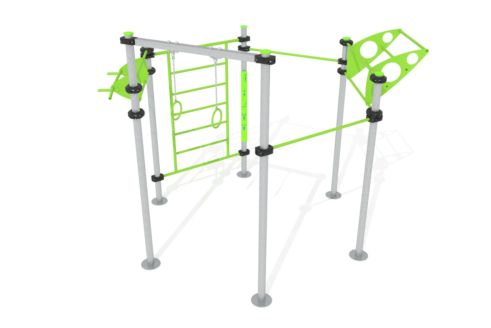 Set STREET WORKOUT hexagonal 6 stolpar