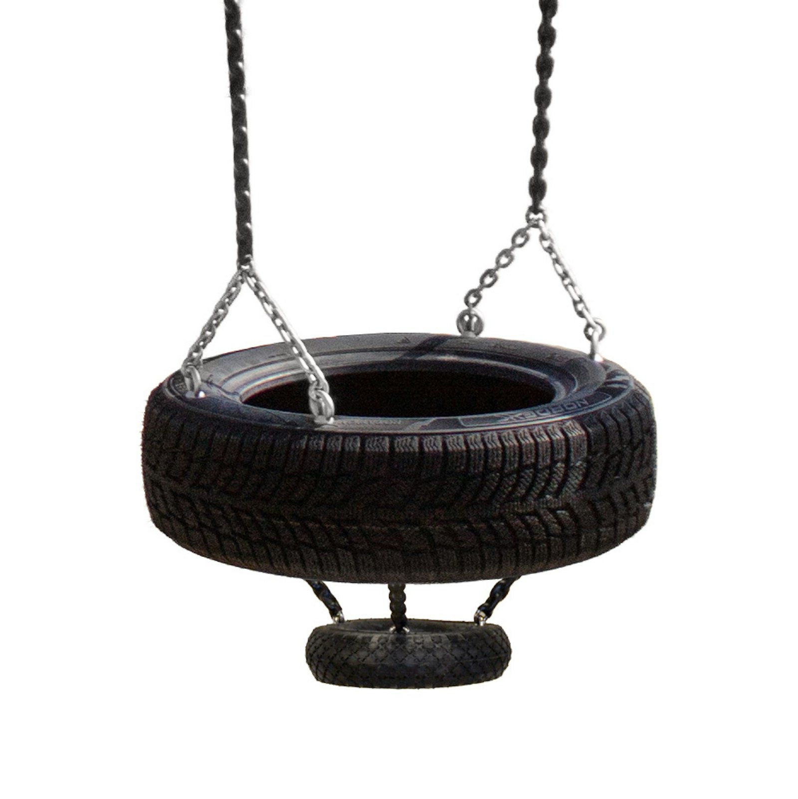 Tyre dubbelt gungställning, plastkådad kedja, 2 fästen