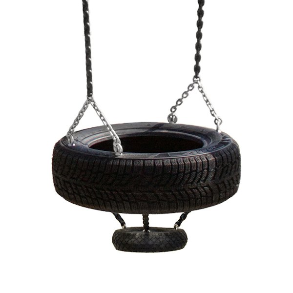 Tyre dubbelt gungställning, plastkådad kedja, 2 fästen