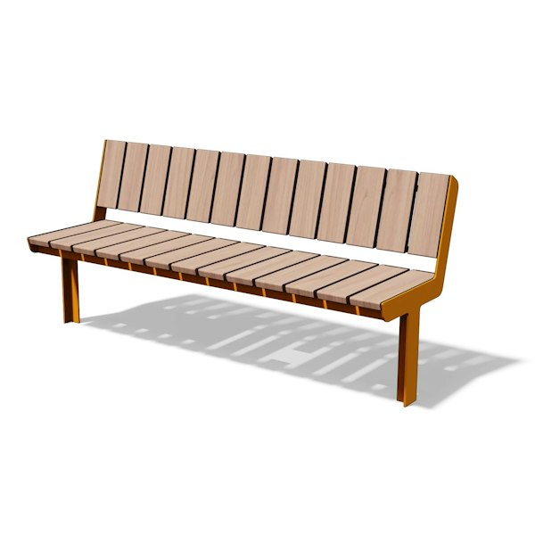 Parkbänk KADRIORG (1,8 m) med ryggstöd